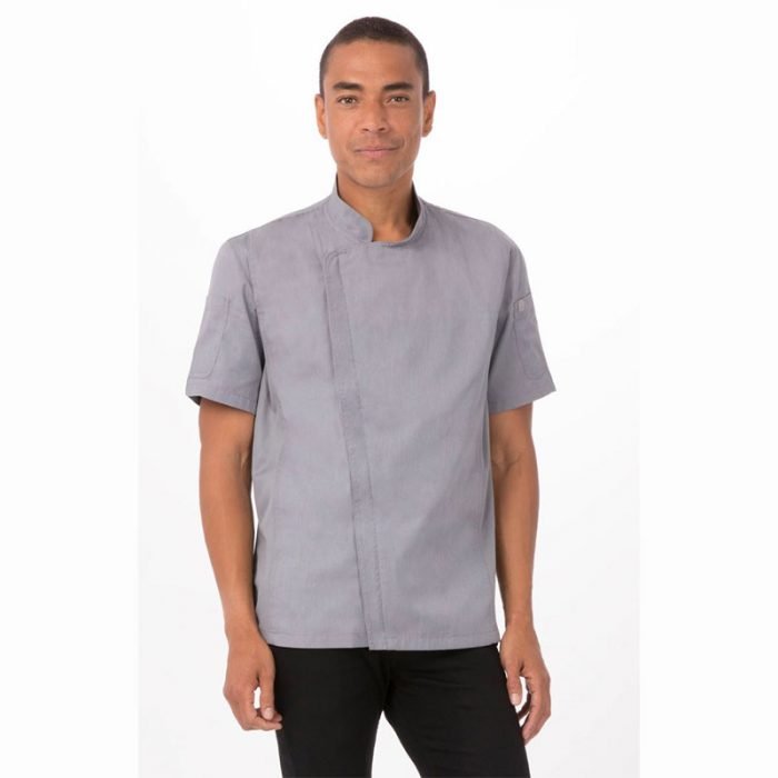 Springfield Jacket Men Mens Springfield Chefs Jacket Grey - Medium - Total Food Equipment NZ