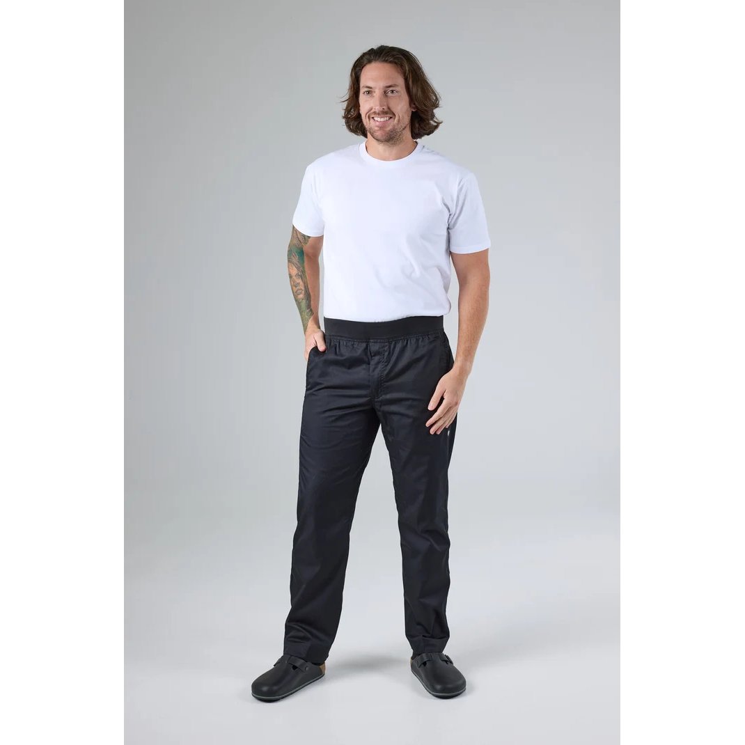 lightweight slim mens chef pants NZ front