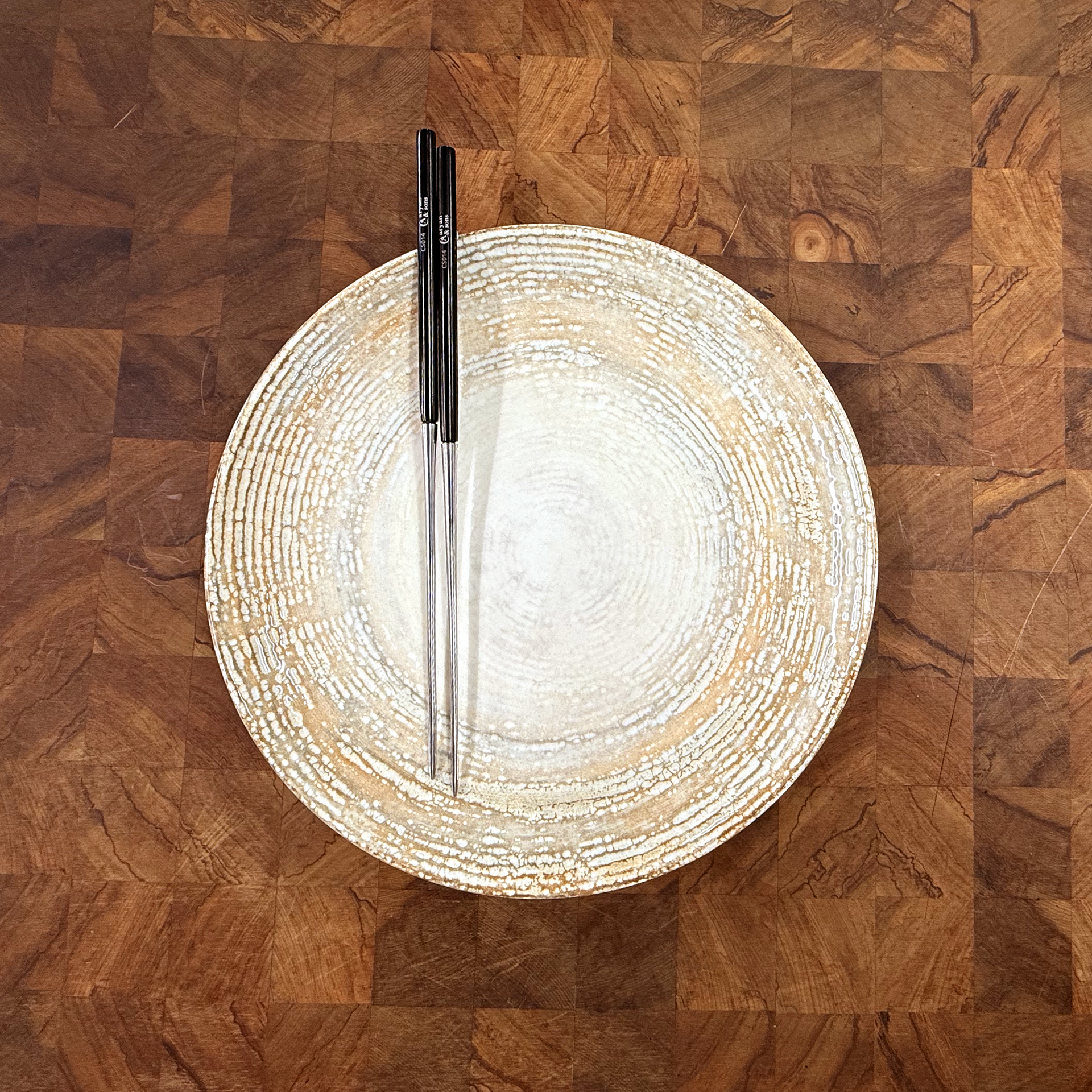 Deluxe Plating Chopsticks Stainless | Black 270mm – Rounded Tips